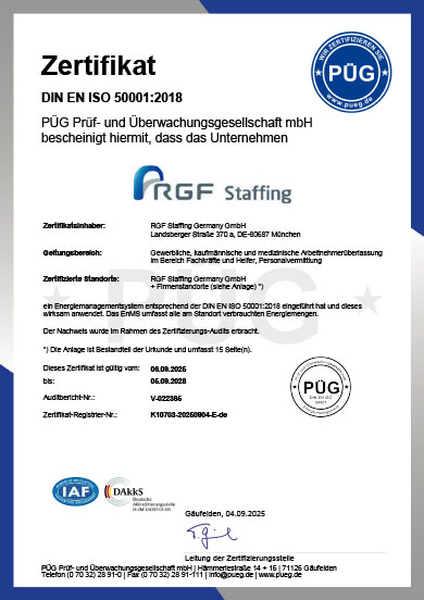 Zertifiziert nach DIN EN ISO 14001 & 50001: Umwelt- und Energiemanagement